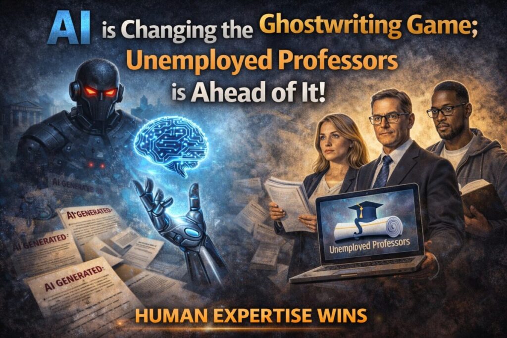 a header depicting AI is changing the ghostwriting game.