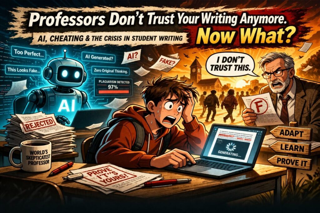 Professors don't trust your writing anymore header image.