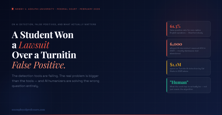 A Student Just Won a Lawsuit Over a Turnitin False Positive