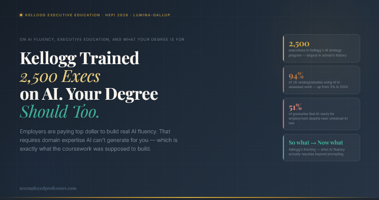 Kellogg Trained 2,500 Execs on AI. Your Degree Should Too.