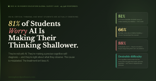 81% of Students Worry AI Is Making Them Shallower Thinkers.